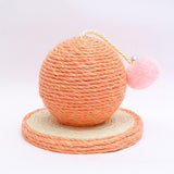 Sisal Scratching Toy Interactive Toy Rest Grind Claw Cat Scratcher Ball Pink - Aladdin Shoppers