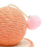 Sisal Scratching Toy Interactive Toy Rest Grind Claw Cat Scratcher Ball Pink - Aladdin Shoppers