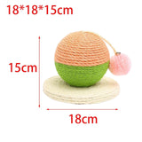 Sisal Scratching Toy Interactive Toy Rest Grind Claw Cat Scratcher Ball Pink - Aladdin Shoppers