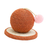 Sisal Scratching Toy Interactive Toy Rest Grind Claw Cat Scratcher Ball Brown - Aladdin Shoppers