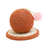 Sisal Scratching Toy Interactive Toy Rest Grind Claw Cat Scratcher Ball Brown - Aladdin Shoppers