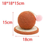 Sisal Scratching Toy Interactive Toy Rest Grind Claw Cat Scratcher Ball Brown - Aladdin Shoppers