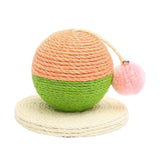 Sisal Scratching Toy Interactive Toy Rest Grind Claw Cat Scratcher Ball Green Pink - Aladdin Shoppers