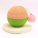 Sisal Scratching Toy Interactive Toy Rest Grind Claw Cat Scratcher Ball Green Pink - Aladdin Shoppers