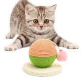 Sisal Scratching Toy Interactive Toy Rest Grind Claw Cat Scratcher Ball Green Pink - Aladdin Shoppers