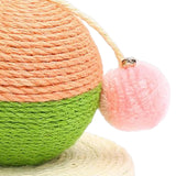 Sisal Scratching Toy Interactive Toy Rest Grind Claw Cat Scratcher Ball Green Pink - Aladdin Shoppers