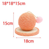 Sisal Scratching Toy Interactive Toy Rest Grind Claw Cat Scratcher Ball Green Pink - Aladdin Shoppers