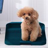 Maxbell Maxbell Pet Training Toilet Tray 3.2cm High Sides Fence Bedpan Dog Toilet for Indoor Blue