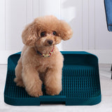 Maxbell Maxbell Pet Training Toilet Tray 3.2cm High Sides Fence Bedpan Dog Toilet for Indoor Blue