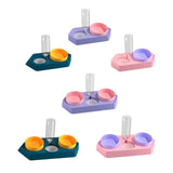 Dot Bowls with Water Dispenser Wet and Dry Food Bowls Set Pet Feeder Waterer double violet - Aladdin Shoppers