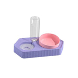 Dot Bowls with Water Dispenser Wet and Dry Food Bowls Set Pet Feeder Waterer double violet - Aladdin Shoppers