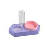 Dot Bowls with Water Dispenser Wet and Dry Food Bowls Set Pet Feeder Waterer double violet - Aladdin Shoppers