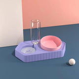 Dot Bowls with Water Dispenser Wet and Dry Food Bowls Set Pet Feeder Waterer double violet - Aladdin Shoppers