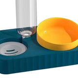 Dot Bowls with Water Dispenser Wet and Dry Food Bowls Set Pet Feeder Waterer double blue - Aladdin Shoppers