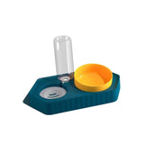 Dot Bowls with Water Dispenser Wet and Dry Food Bowls Set Pet Feeder Waterer double blue - Aladdin Shoppers