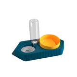 Dot Bowls with Water Dispenser Wet and Dry Food Bowls Set Pet Feeder Waterer double blue - Aladdin Shoppers