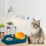 Dot Bowls with Water Dispenser Wet and Dry Food Bowls Set Pet Feeder Waterer double blue - Aladdin Shoppers