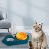 Dot Bowls with Water Dispenser Wet and Dry Food Bowls Set Pet Feeder Waterer double blue - Aladdin Shoppers