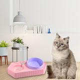 Dot Bowls with Water Dispenser Wet and Dry Food Bowls Set Pet Feeder Waterer double pink - Aladdin Shoppers