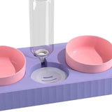 Dot Bowls with Water Dispenser Wet and Dry Food Bowls Set Pet Feeder Waterer three violet - Aladdin Shoppers