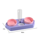 Dot Bowls with Water Dispenser Wet and Dry Food Bowls Set Pet Feeder Waterer three violet - Aladdin Shoppers