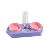 Dot Bowls with Water Dispenser Wet and Dry Food Bowls Set Pet Feeder Waterer three violet - Aladdin Shoppers