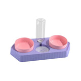 Dot Bowls with Water Dispenser Wet and Dry Food Bowls Set Pet Feeder Waterer three violet - Aladdin Shoppers