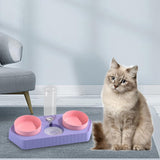 Dot Bowls with Water Dispenser Wet and Dry Food Bowls Set Pet Feeder Waterer three violet - Aladdin Shoppers