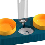Dot Bowls with Water Dispenser Wet and Dry Food Bowls Set Pet Feeder Waterer three blue - Aladdin Shoppers
