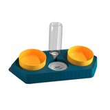 Dot Bowls with Water Dispenser Wet and Dry Food Bowls Set Pet Feeder Waterer three blue - Aladdin Shoppers