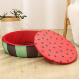 Maxbell Maxbell Lovely Watermelon Pattern Round Cooling Cat Dog Bed Pet Cushion Mesh Fabric Size L