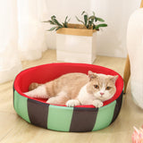 Maxbell Maxbell Lovely Watermelon Pattern Round Cooling Cat Dog Bed Pet Cushion Mesh Fabric Size L