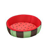 Maxbell Maxbell Lovely Watermelon Pattern Round Cooling Cat Dog Bed Pet Cushion Mesh Fabric Size L