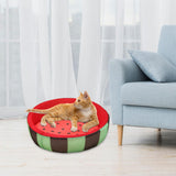 Maxbell Maxbell Lovely Watermelon Pattern Round Cooling Cat Dog Bed Pet Cushion Mesh Fabric Size L