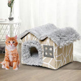 Maxbell Maxbell Pet Bed House Cave Bed Foldable Sleeping Nest for Small Medium Dog Cat 44cmx36cmx39cm