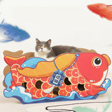 Cat Scratcher Board Pad House Cat Lounge Bed Pet Cat Toys Durable for Kitten Fish - Aladdin Shoppers