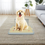 Pet Toilet Dog Potty Tray Detachable Cleaning Tool Litter Tray for Bathroom blue with wall - Aladdin Shoppers