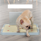 Pet Toilet Dog Potty Tray Detachable Cleaning Tool Litter Tray for Bathroom blue with wall - Aladdin Shoppers