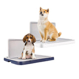 Dog Toilet Dog Potty Tray Washable Bedpan for Bunny Apartments Balcony blue gray - Aladdin Shoppers