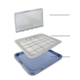 Dog Toilet Dog Potty Tray Washable Bedpan for Bunny Apartments Balcony blue gray - Aladdin Shoppers