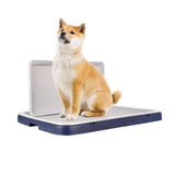 Dog Toilet Dog Potty Tray Washable Bedpan for Bunny Apartments Balcony blue gray - Aladdin Shoppers