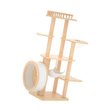 Maxbell Maxbell Kitten Cat Climbing Toy Tree Activity Stand Wood Pole Brown