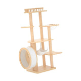 Maxbell Maxbell Kitten Cat Climbing Toy Tree Activity Stand Wood Pole Brown