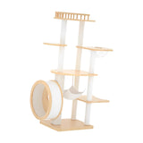 Maxbell Maxbell Kitten Cat Climbing Toy Tree Activity Stand Wood Pole White