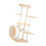 Maxbell Maxbell Kitten Cat Climbing Toy Tree Activity Stand Wood Pole White