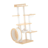 Maxbell Maxbell Kitten Cat Climbing Toy Tree Activity Stand Wood Pole White