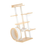 Maxbell Maxbell Kitten Cat Climbing Toy Tree Activity Stand Wood Pole White