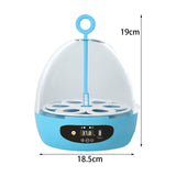 Maxbell Maxbell Mini 6 Eggs Incubator Hatcher Machine Egg Turner Tray with Light for Poultry USB Automatic Blue