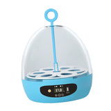 Maxbell Maxbell Mini 6 Eggs Incubator Hatcher Machine Egg Turner Tray with Light for Poultry USB Automatic Blue