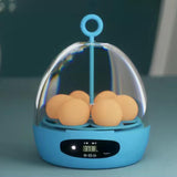 Maxbell Maxbell Mini 6 Eggs Incubator Hatcher Machine Egg Turner Tray with Light for Poultry USB Automatic Blue